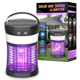 Solar Mosquito Killer Lamp 4 Light Modes Solar Bug Zapper Outdoor Mosquito Zapper With Waterproof Camping Lantern - BK-16