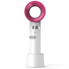 Mini Portable desk Fan USB Rech Mini Portable Fan USB Rechargeable Night Light Cooling Handheld Fan Three Speed Adjust - White