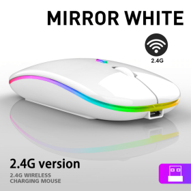 Wireless Mouse Bluetooth Mouses with USB Rechargeable Ð¼Ñ‹ÑˆÐºÐ° Ð´Ð»Ñ ÐºÐ¾Ð¼Ð¿ÑŒÑŽÑ‚ÐµÑ€Ð° for Computer Laptop PC Gamer Gaming Mouse - White Wireless