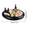 Inflatable Floating Drink And Snack Holder For Pools & Hot Tub - black