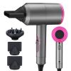 New Salon Hair Dryer Blow Dryer Negative Ionic Professional Dryer Powerful Hairdryer Travel Homeuse Dryer Hot Cold Wind - Light Grey