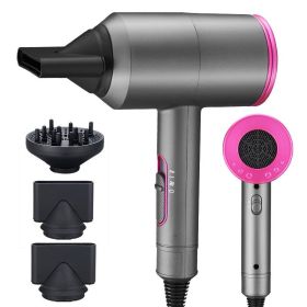 New Salon Hair Dryer Blow Dryer Negative Ionic Professional Dryer Powerful Hairdryer Travel Homeuse Dryer Hot Cold Wind - Light Grey