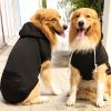 Pet Hoodie For Small Medium Large Dogs; Soft Fleece Dog Clothes With Hat & Pocket; Pet Winter Apparel - Red - M