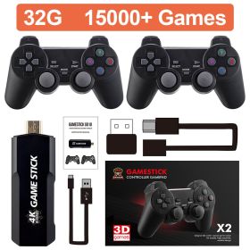 128G 40000 Games Retro Game Console 4K HD Video Game Console 2.4G Double Wireless Controller Game Stick For PSP PS1 GBA - 32G 15K Games