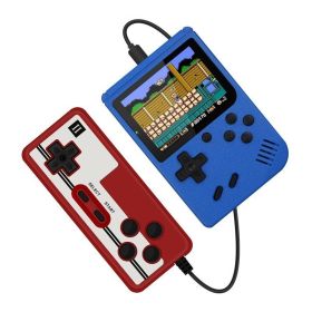 Retro Portable Mini Handheld Video Game Console 8-Bit 3.0 Inch Color LCD Kids Color Game Player Built-in 400 games - China - Blue with Gamepad