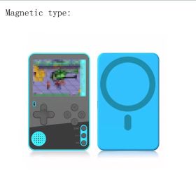 K10 Mini Portable Video Game Console Game Player Built-in 500 Classic Games Console Game Player Built-in 500 Classic Games - blue magnetic