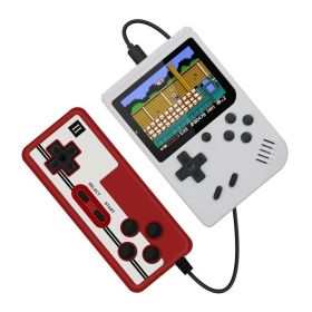 Retro Portable Mini Handheld Video Game Console 8-Bit 3.0 Inch Color LCD Kids Color Game Player Built-in 400 games - China - White with Gamepad