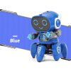 1pc Dancing Electric Six Claw Robot With Light And Music; Children's Toys - Six Claw Robot- Blue
