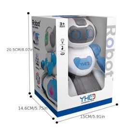 1pc Dancing Electric Six Claw Robot With Light And Music; Children's Toys - Hyun Dancing Robot-White