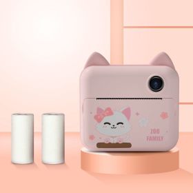 Children Instant Camera Print Camera 1080P Video Photo Digital Camera With Print Paper For Child Birthday Christmas Gift - Pink-2 Rolls