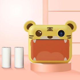 Children Instant Camera Print Camera 1080P Video Photo Digital Camera With Print Paper For Child Birthday Christmas Gift - Tiger-2 rolls