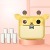 Children Instant Camera Print Camera 1080P Video Photo Digital Camera With Print Paper For Child Birthday Christmas Gift - Yellow-5 rolls