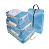 4pcs Packing Cubes Suitcase Organiser Packing Bags Luggage Organiser Set  - Light Blue