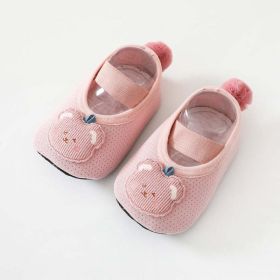 Baby Girl Cartoon Pattern Non-Slip Toddler Shoes With Tail Design Floor Socks - M (1-2Y) - Pink