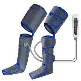 Leg Massager Air Compression Calf Feet Thigh Foot Massage Wraps Muscle Pain Relief Blood Circulation - Blue