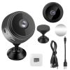 Mini Camera Wireless Wifi IP Home Security Cam 1080P Full HD Surveillance Camera Nanny Cam with 32G MMC Card - Black