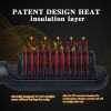 Beard Straightener for Men Heating Comb Straightener Smoothing Iron Straightening Brush 2 In 1 Hair Straightener and Curler - Black