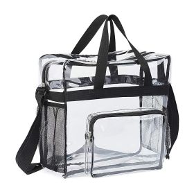 Clear Crossbody Bag Stadium Approved Clear Transparent Shoulder Bag See Through Zip Pouch Tote Bag Handbag with 11LBS Load - Transparent