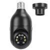 E27 WiFi Bulb Camera 1080P FHD WiFi IP Pan Tilt Security Surveillance Camera - Black