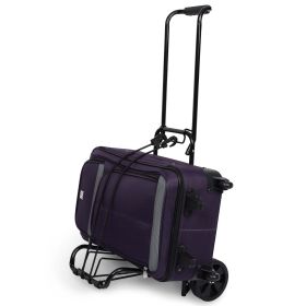 Folding Luggage Cart, Black, 39" x 13" (15" Platform), 3lbs Empty, 75lbs Capacity - Black