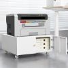 Office Copier File Cabinet, Mobile Lateral Filing Cabinet with 2 Door, Rolling File Cabinet, Printer Stand for Legal/Letter/A4 File - as Pic