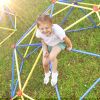 Kids Climbing Dome Jungle Gym - 10 ft Geometric Playground Dome Climber Play Center with Rust & UV Resistant Steel, Supporting 1000 LBS - as Pic