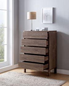 ID USA B3606 5 Drawer Chest Hazelnut - as Pic