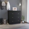Calvetta 3-Drawer Dresser Black Wengue - as Pic