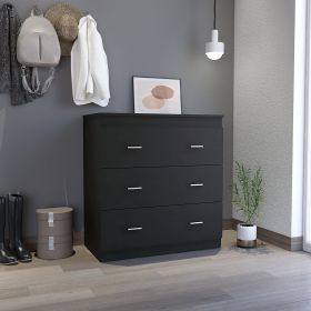 Calvetta 3-Drawer Dresser Black Wengue - as Pic