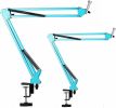 Microphone Stand Suspension Boom Scissor Arm Upgraded Studio Microphone Mic Holder Mike Stand Clamp 5 Core MS ARM BLU (Blue) - 2 Pieces