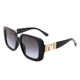 Square Chic Flat Top Women Fashion Sunglasses - Gradient Purple