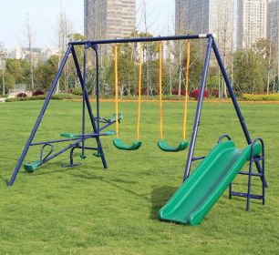 Metal Swing Set w/ Slide - as Pic
