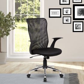 Techni Mobili Medium Back Mesh Assistant Office Chair, Black - as Pic