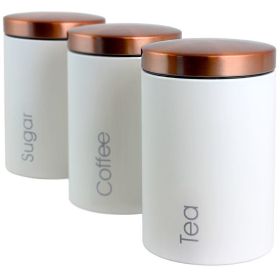 Multiful Piece Essential Houseware Kitchen Storage and Organization Canister Set - Matte White - Kitchen Storage