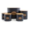 Multiful Piece Essential Houseware Kitchen Storage and Organization Canister Set - Gray & Natural - Kitchen Storage
