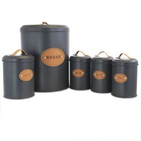 Multiful Piece Essential Houseware Kitchen Storage and Organization Canister Set - Grey - Kitchen Storage