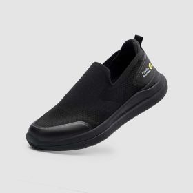 FitVille Men's BriskWalk Recovery Slip-On Shoes - Black - US 15 - EXTRA WIDE/4E