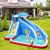 4-in-1 Inflatable Water Slide Park with Long Slide and 735W Blower - as show