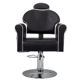 Heavy Duty Hair Styling Salon Chair with 360 Rotation for Barber Shops, Tattoo Shops, Beauty Salons, Black - black