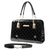 Women's Fashion Leather Handbag Lady Purses Tote Bags Shoulder Satchel Crossbody Bags - Black