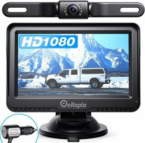 Car Rear View Backup Camera Cars HD Night Vision 4.3" Monitor Back Up Waterproof - Black