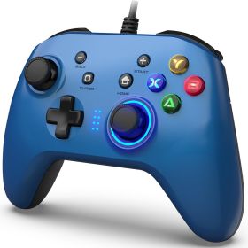 Dual-Vibration PC Game Controller Compatible Windows 10/8/7 PC Laptop And TV Box - Blue - Gaming Controller