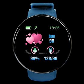 D18 Men's Ladies Waterproof Sports Smart Watch - blue