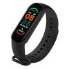 M6 Smart Bracelet Heart Rate Blood Pressure Bluetooth Music Weather Sleep Monitoring Smart Sports Bracelet - Black