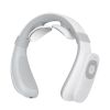 MEEEGOU Electric Neck Massager with Heat, TENS Massager for Pain Relief, 6 Modes 15 Levels Deep Tissue Massage, Portable and Soothing - White