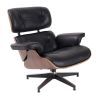 High grade vintage 8 layer leather plywood ergonomic design office chair - Black Walnut