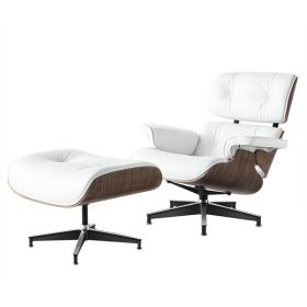 High grade vintage 8 layer leather plywood ergonomic design office chair - White2