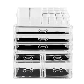 Acrylic Cosmetics Storage Rack with 7 Drawers Transparent YF