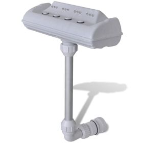 Cascade Waterfall Swimming Pool Fountain with LED Lights - White