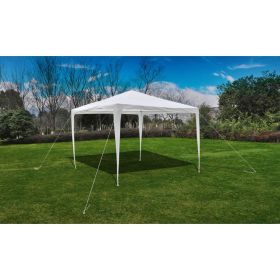 10'x10' Pyramid-Roof Garden Gazebo Pavilion - White